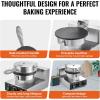 imageVEVOR Commercial Waffle Stick Maker 6PCS 1500W Waffle Baker Machine NonStick Stainless Steel Corn Hot Dog Waffle Iron with Temp and Time Control Handle for Restaurant Bakery Snack Bar FamilyIce Cream Cone