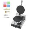 imageVEVOR Commercial Waffle Stick Maker 6PCS 1500W Waffle Baker Machine NonStick Stainless Steel Corn Hot Dog Waffle Iron with Temp and Time Control Handle for Restaurant Bakery Snack Bar FamilyIce Cream Cone