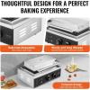imageVEVOR Commercial Waffle Stick Maker 6PCS 1500W Waffle Baker Machine NonStick Stainless Steel Corn Hot Dog Waffle Iron with Temp and Time Control Handle for Restaurant Bakery Snack Bar FamilyHot Dog Waffle