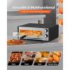 imageVEVOR Electric Pizza Oven 18Inch Commercial Pizza Ovens 842F Max Temp 1740W Large Pizza Oven Countertop with Temp ampamp Time Control Built in Thermometer Indoor Pizza Maker for Restaurant Home Use12Inch Single Layer