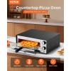 imageVEVOR Electric Pizza Oven 18Inch Commercial Pizza Ovens 842F Max Temp 1740W Large Pizza Oven Countertop with Temp ampamp Time Control Built in Thermometer Indoor Pizza Maker for Restaurant Home Use12Inch Single Layer