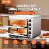 imageVEVOR Electric Pizza Oven 18Inch Commercial Pizza Ovens 842F Max Temp 1740W Large Pizza Oven Countertop with Temp ampamp Time Control Built in Thermometer Indoor Pizza Maker for Restaurant Home Use16Inch Dual Layer