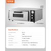 imageVEVOR Electric Pizza Oven 18Inch Commercial Pizza Ovens 842F Max Temp 1740W Large Pizza Oven Countertop with Temp ampamp Time Control Built in Thermometer Indoor Pizza Maker for Restaurant Home Use18Inch Single Layer