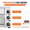 imageVEVOR Electric Pizza Oven 18Inch Commercial Pizza Ovens 842F Max Temp 1740W Large Pizza Oven Countertop with Temp ampamp Time Control Built in Thermometer Indoor Pizza Maker for Restaurant Home Use12Inch Dual Layer