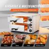 imageVEVOR Electric Pizza Oven 18Inch Commercial Pizza Ovens 842F Max Temp 1740W Large Pizza Oven Countertop with Temp ampamp Time Control Built in Thermometer Indoor Pizza Maker for Restaurant Home Use12Inch Dual Layer