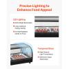 imageVEVOR Sushi Display Case Refrigerator 25 Cuft Commercial Sushi Case 7Pan Countertop Showcase with Curved Glass LED Lighting and Digital Temperature Control for SushiBar Restaurant Store7028in 5 Pan