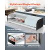 imageVEVOR Sushi Display Case Refrigerator 25 Cuft Commercial Sushi Case 7Pan Countertop Showcase with Curved Glass LED Lighting and Digital Temperature Control for SushiBar Restaurant Store4567in 4 Pan