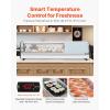 imageVEVOR Sushi Display Case Refrigerator 25 Cuft Commercial Sushi Case 7Pan Countertop Showcase with Curved Glass LED Lighting and Digital Temperature Control for SushiBar Restaurant Store4567in 4 Pan