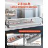 imageVEVOR Sushi Display Case Refrigerator 25 Cuft Commercial Sushi Case 7Pan Countertop Showcase with Curved Glass LED Lighting and Digital Temperature Control for SushiBar Restaurant Store6653in 7 Pan