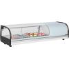 imageVEVOR Sushi Display Case Refrigerator 25 Cuft Commercial Sushi Case 7Pan Countertop Showcase with Curved Glass LED Lighting and Digital Temperature Control for SushiBar Restaurant Store4567in 4 Pan