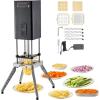imageVEVOR Commercial French Fry Cutter 12Inch 38Inch Blade Stainless Steel Vegetable Fruit Chopper with 2 Replacement Blades Electric Potato Slicer Dicer for Restaurants ampamp Home Kitchen12 Inch  38Inch