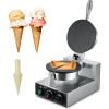 imageVEVOR Commercial Waffle Stick Maker 6PCS 1500W Waffle Baker Machine NonStick Stainless Steel Corn Hot Dog Waffle Iron with Temp and Time Control Handle for Restaurant Bakery Snack Bar FamilyIce Cream Cone