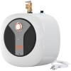 imageVEVOR Electric MiniTank Water Heater 4Gallon Tank 1440W Hot Water Boiler Storage Safety Temperature Pressure Valve Easy Install for Kichen Bathroom Restaurant Shelf Wall Mounted25gal Upgraded Panel