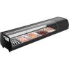 imageVEVOR Sushi Display Case Refrigerator 25 Cuft Commercial Sushi Case 7Pan Countertop Showcase with Curved Glass LED Lighting and Digital Temperature Control for SushiBar Restaurant Store7028in 5 Pan