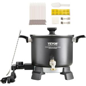 imageVEVOR 5 Liter Wax Melter for Candle Making Large Electric Wax Melting Pot Easy Pour Spout 4Level Temperature Control Easy Clean for Candle Soap Cream Beauty Bulk Production Business or HomeWax Melter 5 L