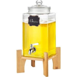 imageVEVOR Beverage Dispenser 3 Gallon x 2 Drink Dispensers for Parties Plastic Juice Dispenser with Stand Spigot Lid Iced Tea Lemonade Juice Water Dispenser for Restaurants Hotels Parties15Gal 1Pack
