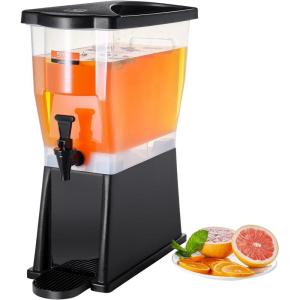 imageVEVOR Beverage Dispenser 3 Gallon x 2 Drink Dispensers for Parties Plastic Juice Dispenser with Stand Spigot Lid Iced Tea Lemonade Juice Water Dispenser for Restaurants Hotels Parties3Gal 1Pack