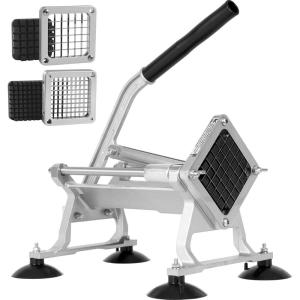 imageVEVOR Commercial French Fry Cutter 12Inch 38Inch Blade Stainless Steel Vegetable Fruit Chopper with 2 Replacement Blades Electric Potato Slicer Dicer for Restaurants ampamp Home Kitchen12Inch and 38Inch Chopper