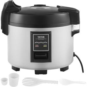 imageVEVOR Commercial Rice Cooker 60Cup Rice Cooker 1374 Qt  13 Liter Large Rice Cooker and Warmer with Nonstick Inner Pot Fast Cooking and 12Hour Keep Warm with Rice Cup and Paddle for Restaurant45 Cups  9 L