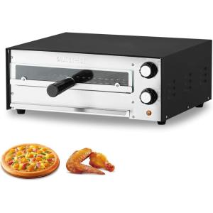 imageVEVOR Electric Pizza Oven 18Inch Commercial Pizza Ovens 842F Max Temp 1740W Large Pizza Oven Countertop with Temp ampamp Time Control Built in Thermometer Indoor Pizza Maker for Restaurant Home Use12Inch Single Layer