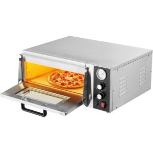 imageVEVOR Electric Pizza Oven 18Inch Commercial Pizza Ovens 842F Max Temp 1740W Large Pizza Oven Countertop with Temp ampamp Time Control Built in Thermometer Indoor Pizza Maker for Restaurant Home Use18Inch Single Layer