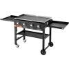 imageVEVOR Gas Griddle 4Burner Flat Top Grill 36 inch Grill Plate Foldable Propane Griddle with Wheels 60000 BTU Outdoor Flat Top Grills for PanFrying Grilling StirFrying ampamp BBQ Pulse Ignition