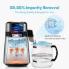 imageVEVOR Water Distiller 4L 105 Gallon Pure Water Purifier Filter for Home Countertop 750W Distilled Water Maker Stainless Steel Interior Distiller Water Making Machine to Make Clean Water SilverSilver Upgrade