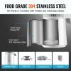 imageVEVOR Water Distiller 4L 105 Gallon Pure Water Purifier Filter for Home Countertop 750W Distilled Water Maker Stainless Steel Interior Distiller Water Making Machine to Make Clean Water SilverWhite