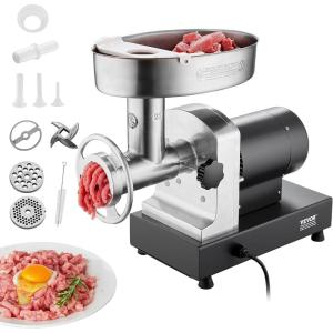 imageVEVOR 661 LbsHour1100 W Machine 15 HP Electric Mincer with 2 Grinding Plates Sausage Kit Set Meat Grinder Heavy Duty Home Kitchen ampamp Commercial Use Red 1100 W8 360LBH