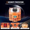 imageVEVOR Auto Variable Voltage Transformer 2000VA 153 Amp 110V Input 0130V Output AC Voltage Regulator with LCD Display 4 Extra Fuses Thermal Control SwitchLCD Display