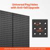imageVEVOR Metal Pegboard Panels 24quot x 12quot Pegboard 2 Panels Heavy Duty Steel Peg Board Wall Organizer for Living Room Garage Tool Storage Workbench Office Organization Craft Room Kitchen Home Black48 x 24