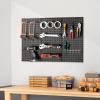 imageVEVOR Metal Pegboard Panels 24quot x 12quot Pegboard 2 Panels Heavy Duty Steel Peg Board Wall Organizer for Living Room Garage Tool Storage Workbench Office Organization Craft Room Kitchen Home Black36 x 24