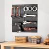 imageVEVOR Metal Pegboard Panels 24quot x 12quot Pegboard 2 Panels Heavy Duty Steel Peg Board Wall Organizer for Living Room Garage Tool Storage Workbench Office Organization Craft Room Kitchen Home Black24 x 24