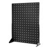 imageVEVOR Rotating Pegboard Display Stand 74 x 74 x 17 in 4Sided Spinning Peg Board Display with 24 Hooks Thickened ColdRolled Steel Craft Rack Organizer for Grocery Retail Store Jewelry Shop Black4 PCS