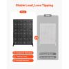 imageVEVOR Rotating Pegboard Display Stand 74 x 74 x 17 in 4Sided Spinning Peg Board Display with 24 Hooks Thickened ColdRolled Steel Craft Rack Organizer for Grocery Retail Store Jewelry Shop Black1 PCS