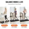 imageVEVOR Walking Pad with Handle Bar Under Desk Treadmill for Home Office 25HP Walking Jogging Running Machine Speed 6276MPH Folding Treadmill with Remote Control and LED DisplayRed