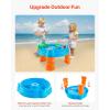 imageVEVOR Water Table for Toddlers Kids Activity Play Waterway Outdoor Summer Water Park Playset with 39PCS Accessories for Backyard Lawn Beach Activity Sensory Play Table for 3 Years Boys GirlsFish Water Playset