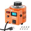 imageVEVOR Auto Variable Voltage Transformer 2000VA 153 Amp 110V Input 0130V Output AC Voltage Regulator with LCD Display 4 Extra Fuses Thermal Control SwitchLCD Display