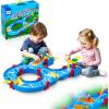imageVEVOR Water Table for Toddlers Kids Activity Play Waterway Outdoor Summer Water Park Playset with 39PCS Accessories for Backyard Lawn Beach Activity Sensory Play Table for 3 Years Boys GirlsWaterway Playset
