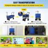 imageHappbuy Collapsible Wagon with Removable Canopy 220lbs Heavy Duty Foldable Beach Wagon with Big WheelsBlue