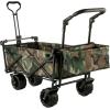 imageHappbuy Collapsible Wagon with Removable Canopy 220lbs Heavy Duty Foldable Beach Wagon with Big WheelsCamouflage
