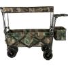 imageHappbuy Collapsible Wagon with Removable Canopy 220lbs Heavy Duty Foldable Beach Wagon with Big WheelsCamouflage