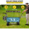 imageHappbuy Collapsible Wagon with Removable Canopy 220lbs Heavy Duty Foldable Beach Wagon with Big WheelsCamouflage