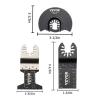 imageVEVOR 100PCS Oscillating Saw Blades Quick Release Multitool Blades Kit HCS Tool Blades for Wood Plastic Compatible with Dewalt Dremel Fein Worx Bosch Makita Milwaukee50 PCS Mixture