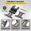 imageVEVOR 100PCS Oscillating Saw Blades Quick Release Multitool Blades Kit HCS Tool Blades for Wood Plastic Compatible with Dewalt Dremel Fein Worx Bosch Makita Milwaukee50 PCS Mixture