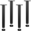 imageVEVOR 16 Inch Adjustable Desk Legs Reinforced Steel Office Table Furniture Legs Set of 4 for DIY 1200 lbs Load Capacity Heavy Duty Desk Legs Quick Instalation Legs with Adjustable Foot Cup Black