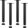 imageVEVOR 16 Inch Adjustable Desk Legs Reinforced Steel Office Table Furniture Legs Set of 4 for DIY 1200 lbs Load Capacity Heavy Duty Desk Legs Quick Instalation Legs with Adjustable Foot Cup Black