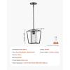 imageVEVOR 1Light Pendant Light 2 Pack Kitchen Island Lights with Clear Glass Shade ampamp Hanging Cord Black and Gold Finish Adjustable Height Pendant Lighting for Bedroom Hallway Entryway Kitchen1 Pack  Sturdy Metal Construction