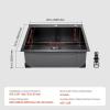imageVEVOR 33quot Kitchen Workstation 304 Stainless Steel Top Mount Builtin Single Bowl Farmhouse with Accessories Home Dishwasher Sink for RV Prep Kitchen and Bar Black Silver 33INBlack
