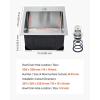 imageVEVOR 33quot Kitchen Workstation 304 Stainless Steel Top Mount Builtin Single Bowl Farmhouse with Accessories Home Dishwasher Sink for RV Prep Kitchen and Bar Black Silver 33INSilver